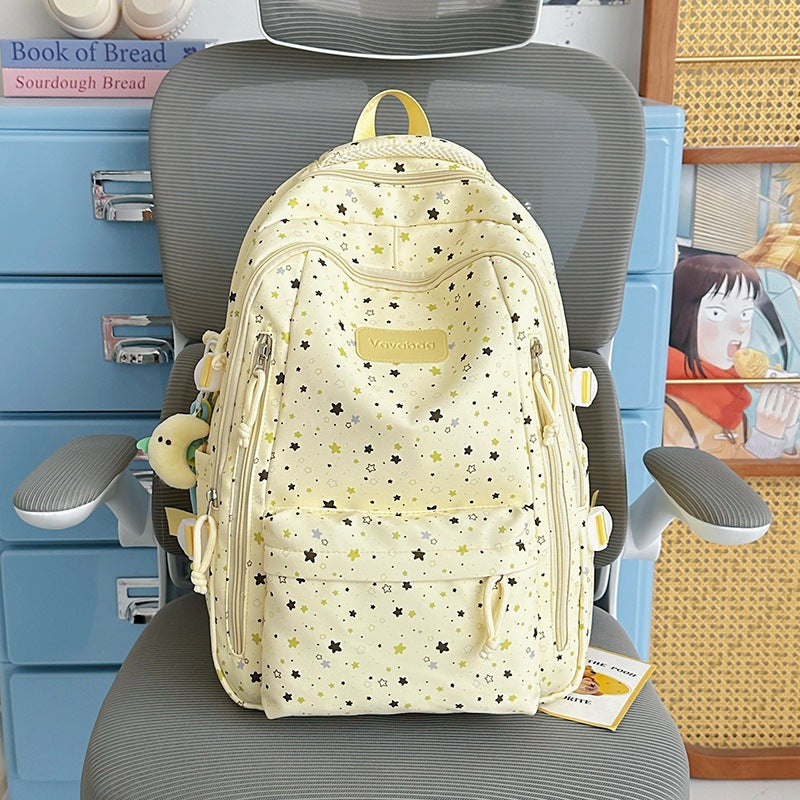 Star-Print Multi-Pocket Backpack Stornfield