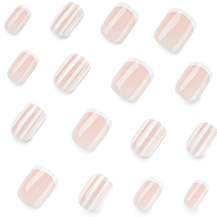 Artificial nail art with stripe pattern Stornfield