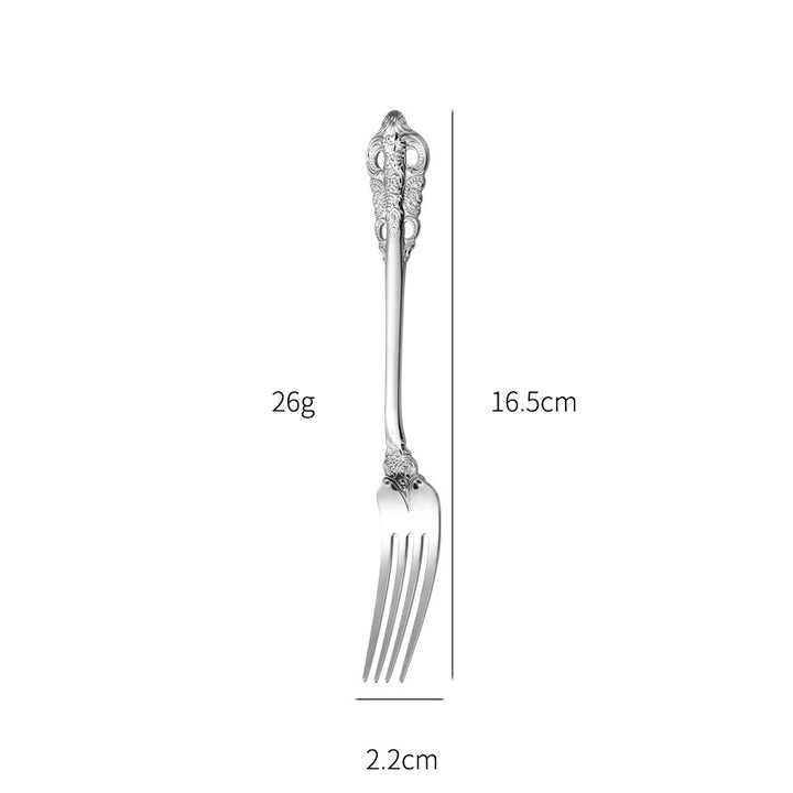 Elegant fish fork with artistic handle design Stornfield