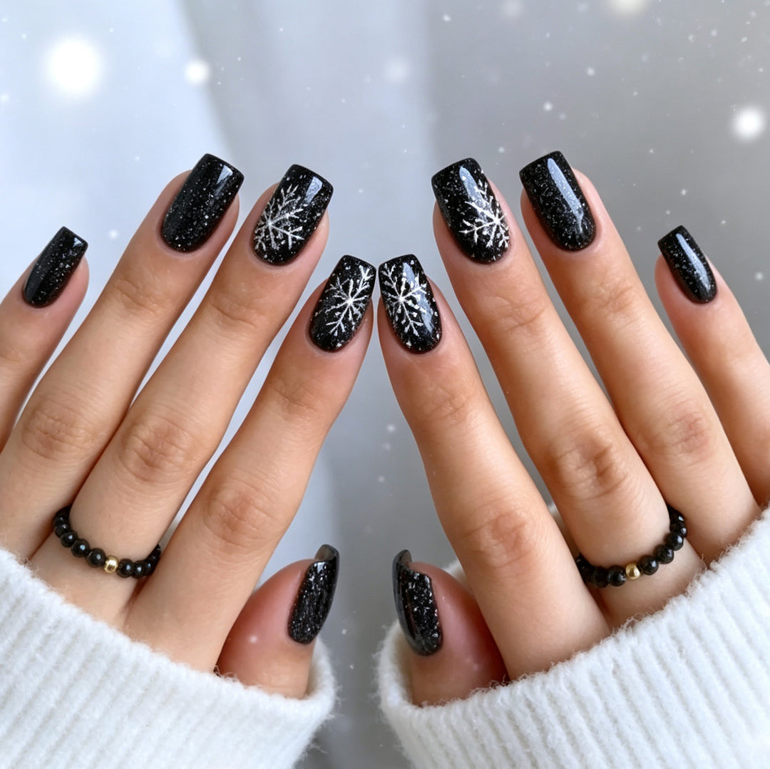 Festive Snowflake Nail Art Stornfield