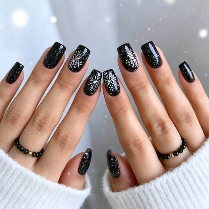 Festive Snowflake Nail Art Stornfield