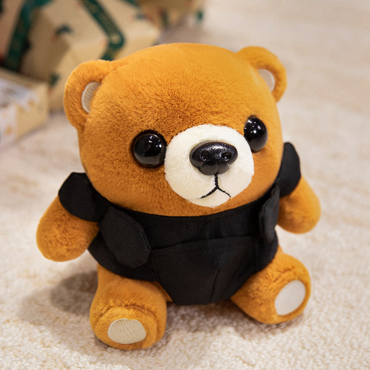 Plush Teddy Bear with Removable Tactical-Style Fabric Vest Stornfield