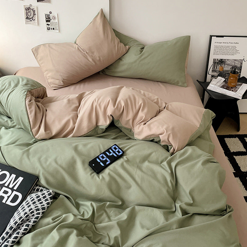 Checked Pattern Duvet Cover Set