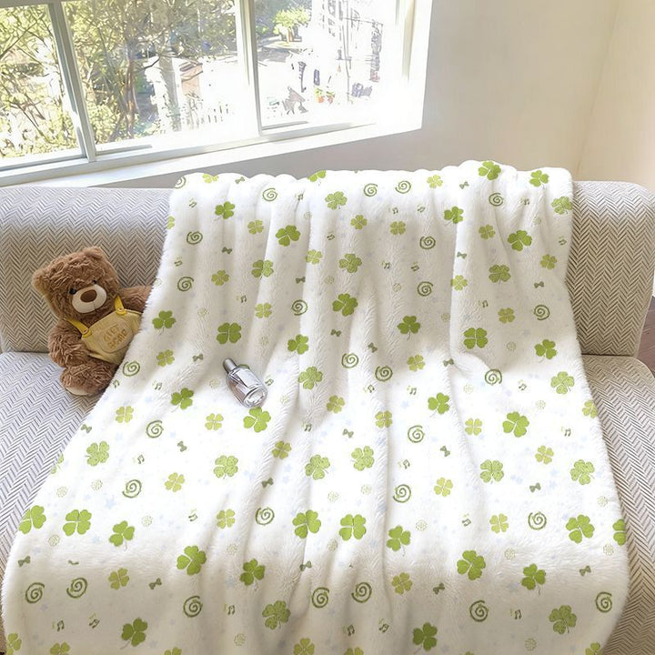 Soft Floral Patterned Fleece Throw