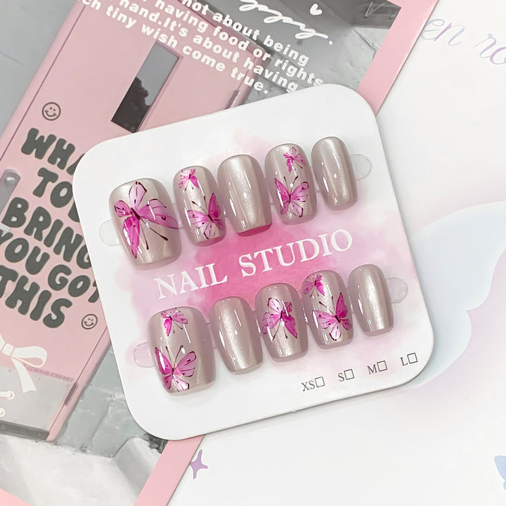 Artistic and elegant artificial nails with butterflies Stornfield
