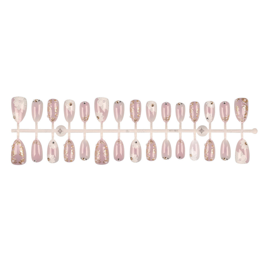 Premium Floral Design Press-On Nails