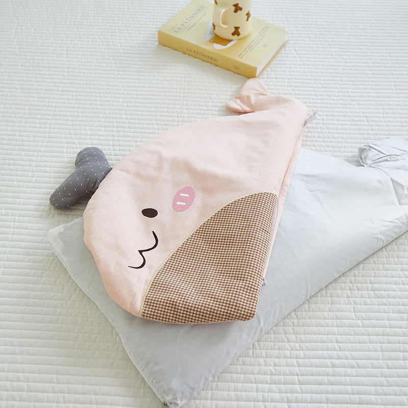 Cuddly whale cuddle pillow for children with soft cover & removable cover