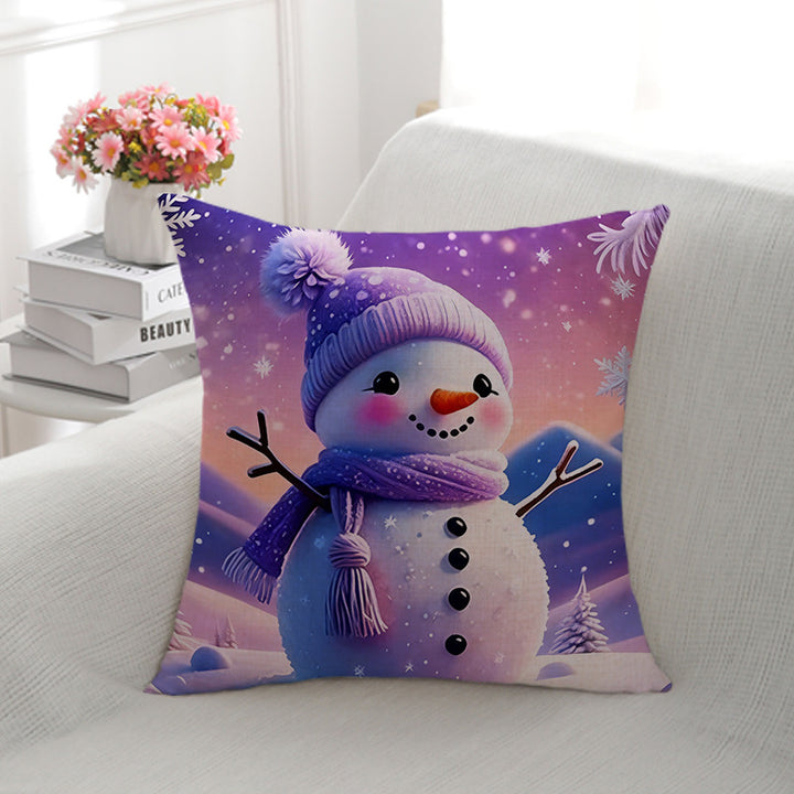 Artistic Holiday-Themed Throw Pillow