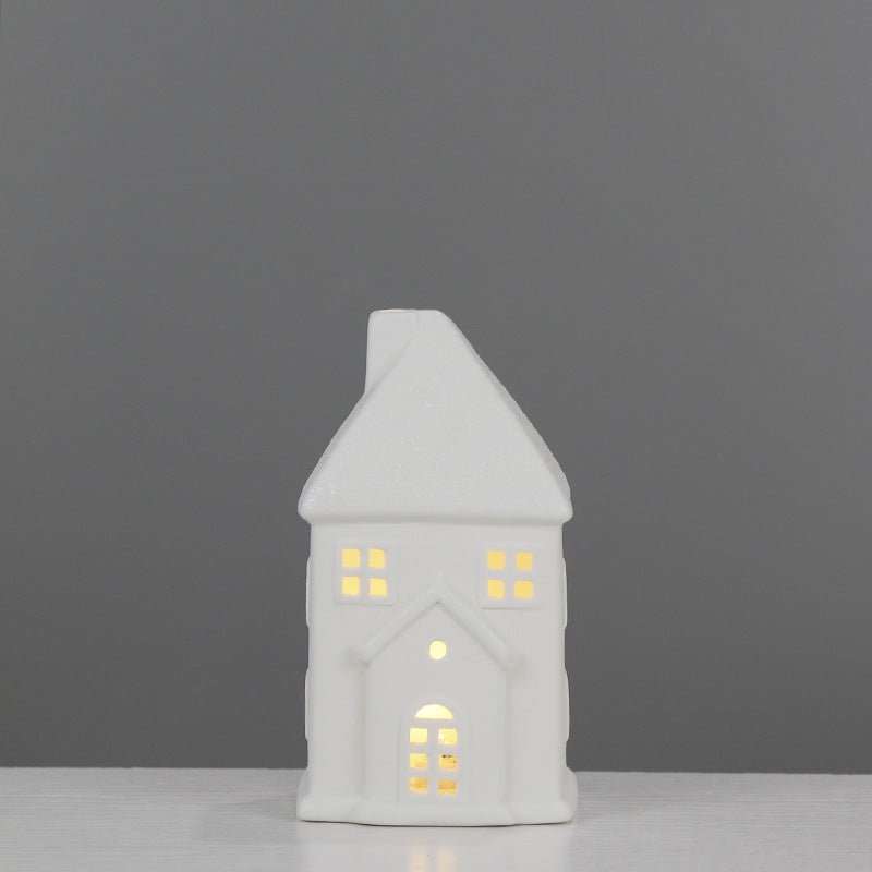 Decorative House-Shaped Ceramic Night Light Stornfeild