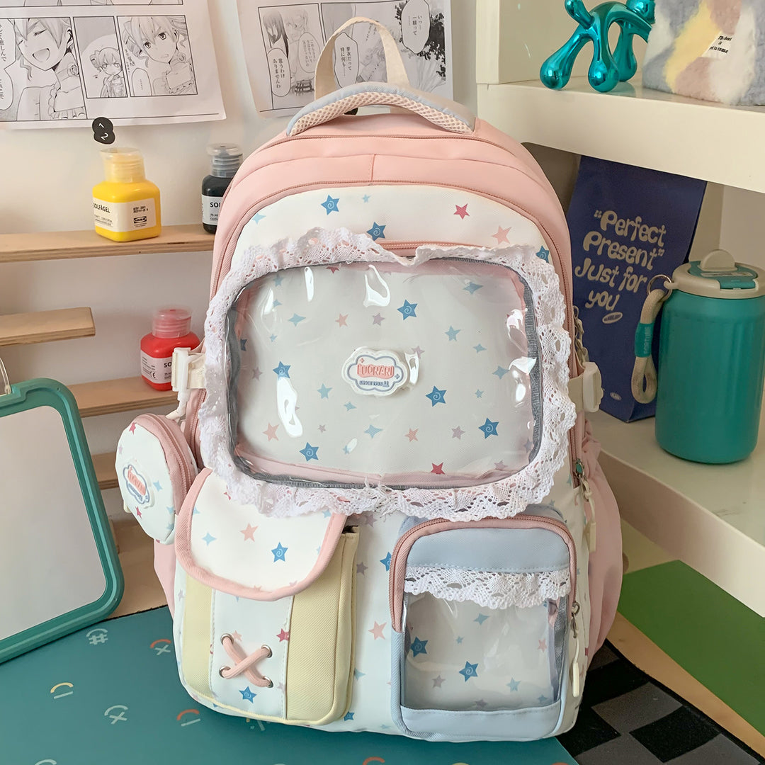 Whimsical Star-Embellished Cute Backpack Stornfield