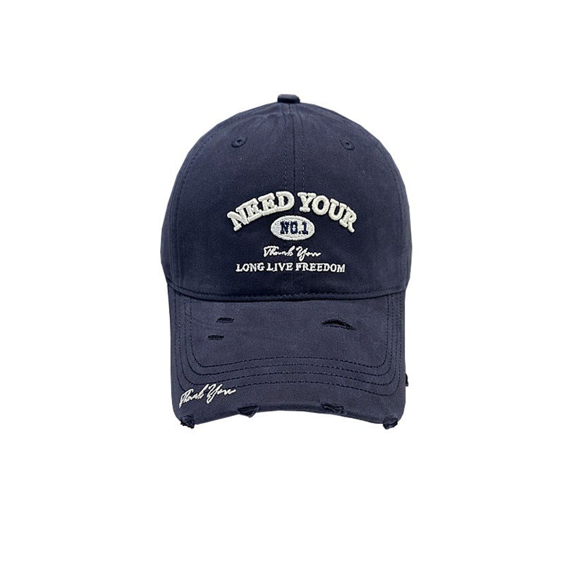 Men's Distressed Cotton Embroidered Baseball Cap Stornfield
