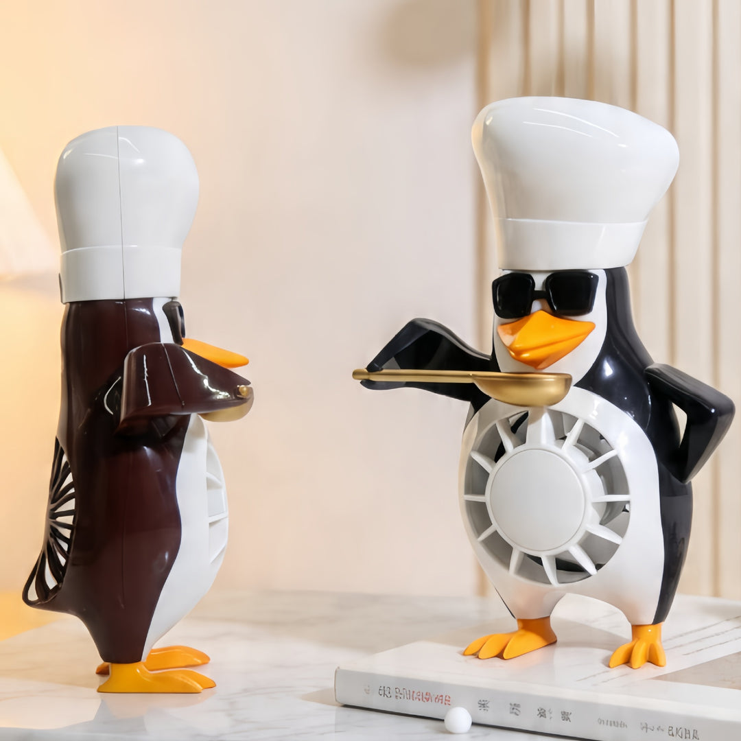Ladies table fan in creative penguin design Stornfield