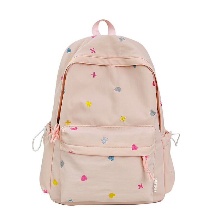 Playful Heart-Patterned Backpack Stornfield