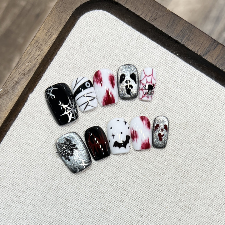 Artistic Halloween Press-On Nail Art Set Stornfield