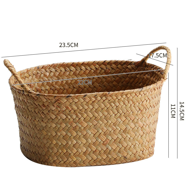 Unisex Braided Storage Basket with Ergonomic Handles Stornfield