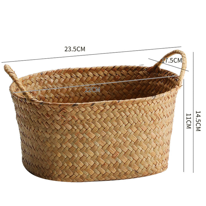 Unisex Braided Storage Basket with Ergonomic Handles Stornfield