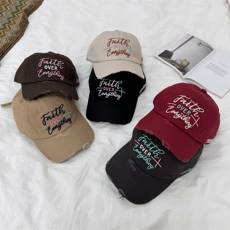 Women's Distressed Embroidered Baseball Cap Stornfield