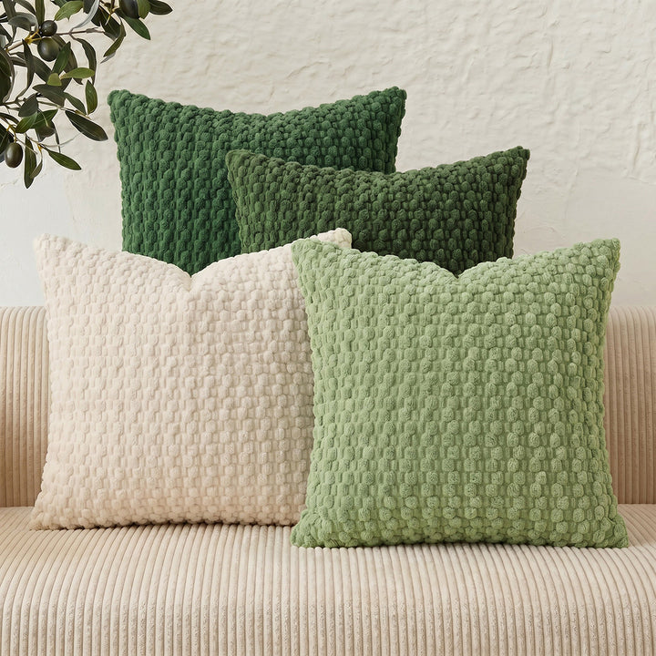Decorative Textured Chenille Throw Pillow Cover