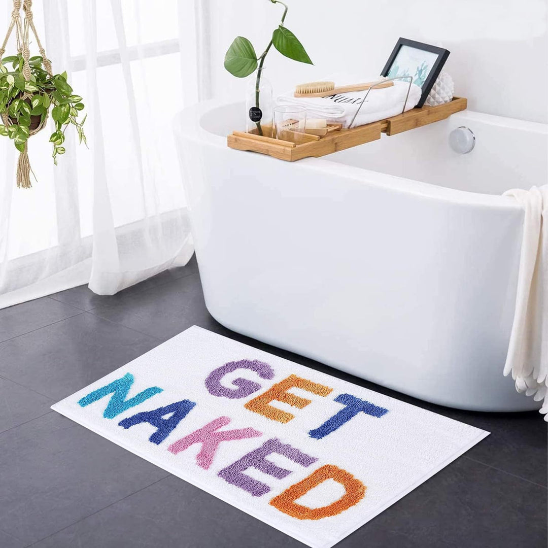 Playful Text Bath Mat Stornfield