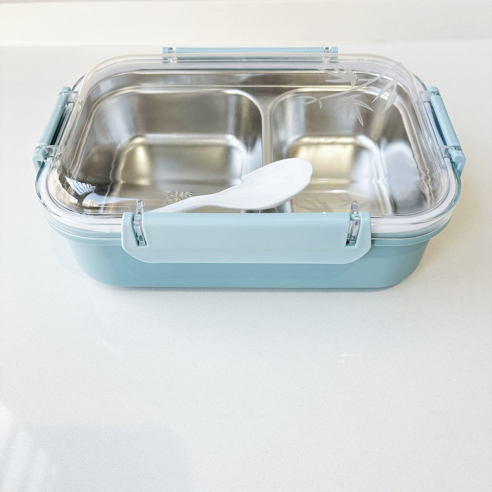 Dual-Compartment Stainless Steel Lunch Box