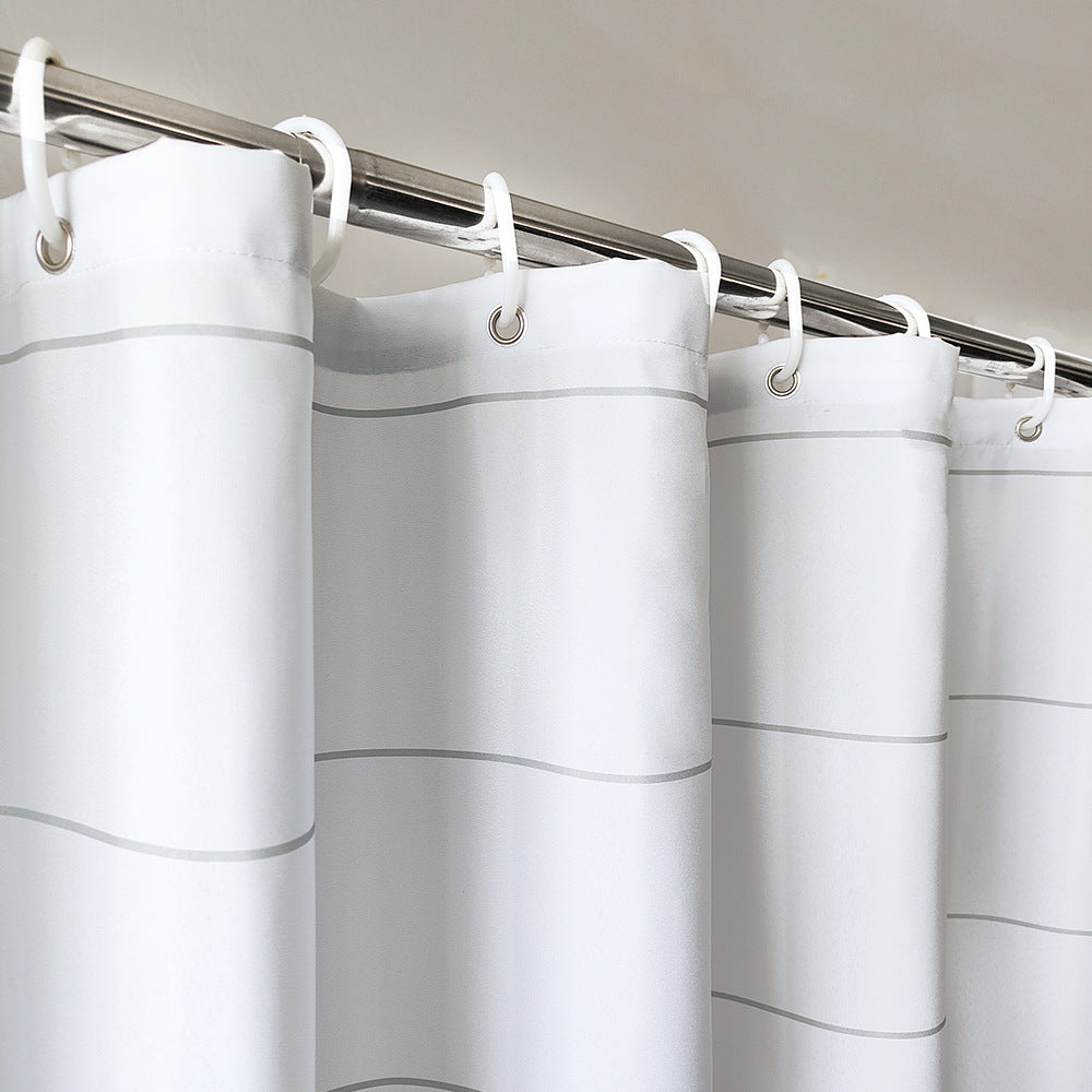 Striped Fabric Shower Curtain Stornfield