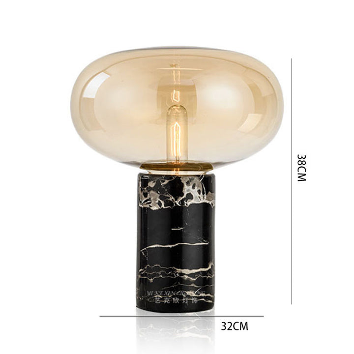 Elegant Glass Table Lamp with Marble Base