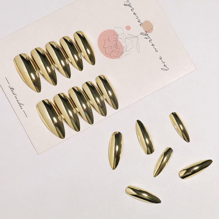 Extravagant Stiletto Press-On Nail Tips with Mirror Finish Stornfield