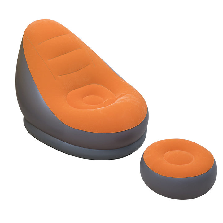 Ladies inflatable comfort bean bag chair with footstool Stornfield