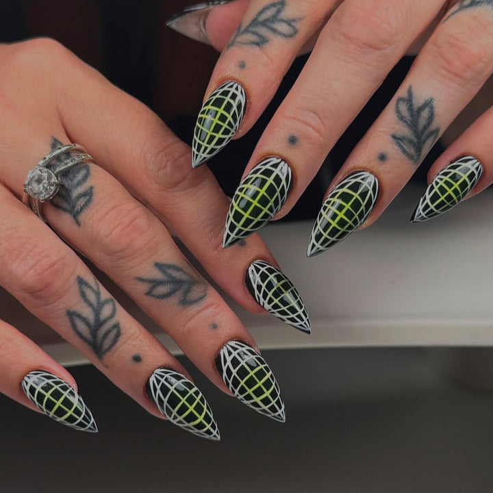 Creative Art Nails with Modern Net Design Stornfield