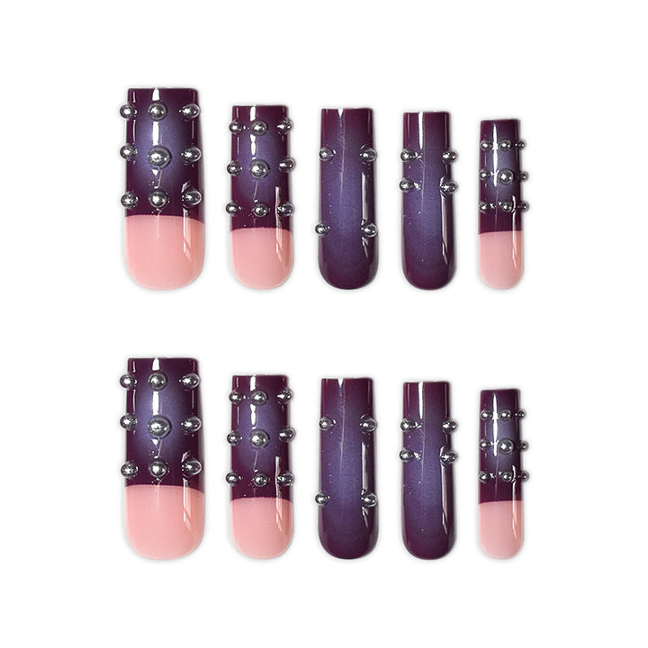 Decorative 3D Stiletto Press-On Nails with Rhinestone Accents Stornfield
