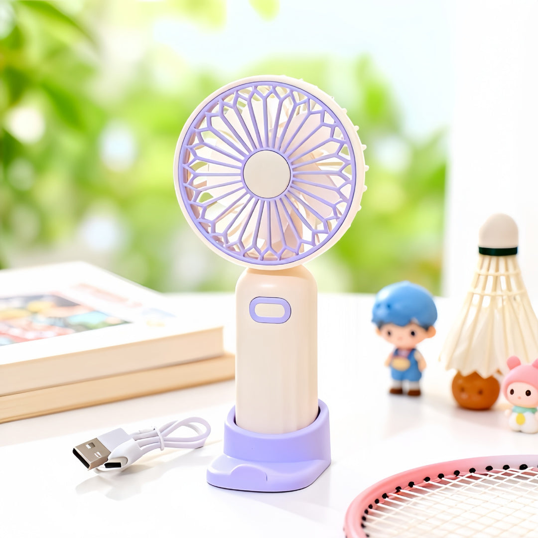 Women's Portable Mini Fan with Integrated Stand Stornfield