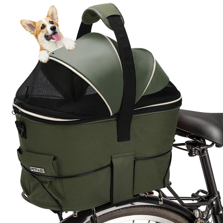 foldable insulated pet carrier bag with mesh canopy and padded handle Stornfield