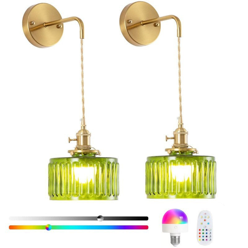 Adjustable Hanging Glass Pendant Light