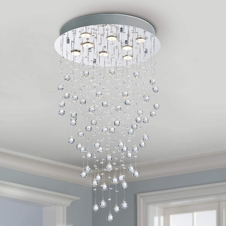 Crystal Raindrop Hanging Light Fixture