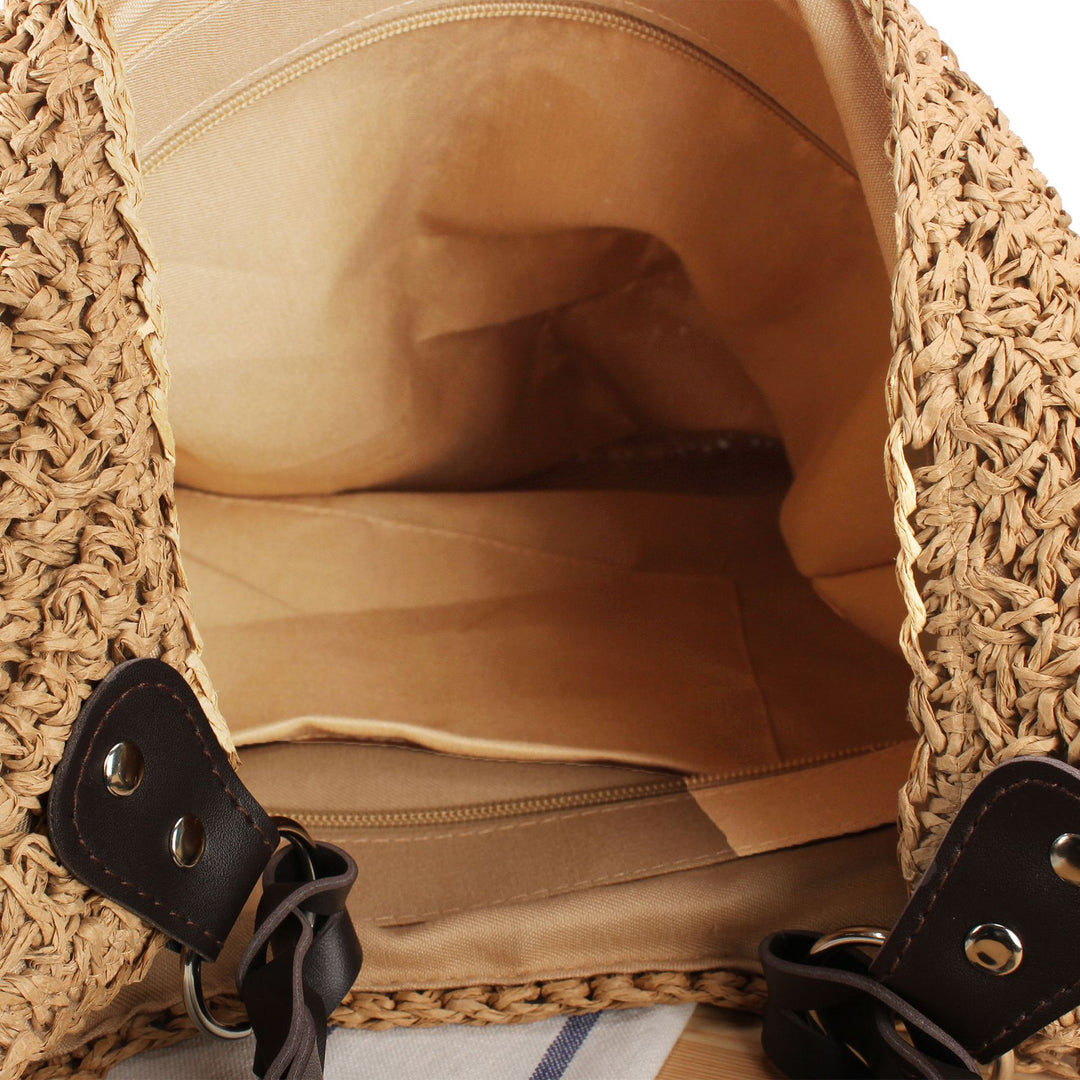 Handbag Made of Handmade Natural Braiding with Elegant Shoulder Strap Stornfield