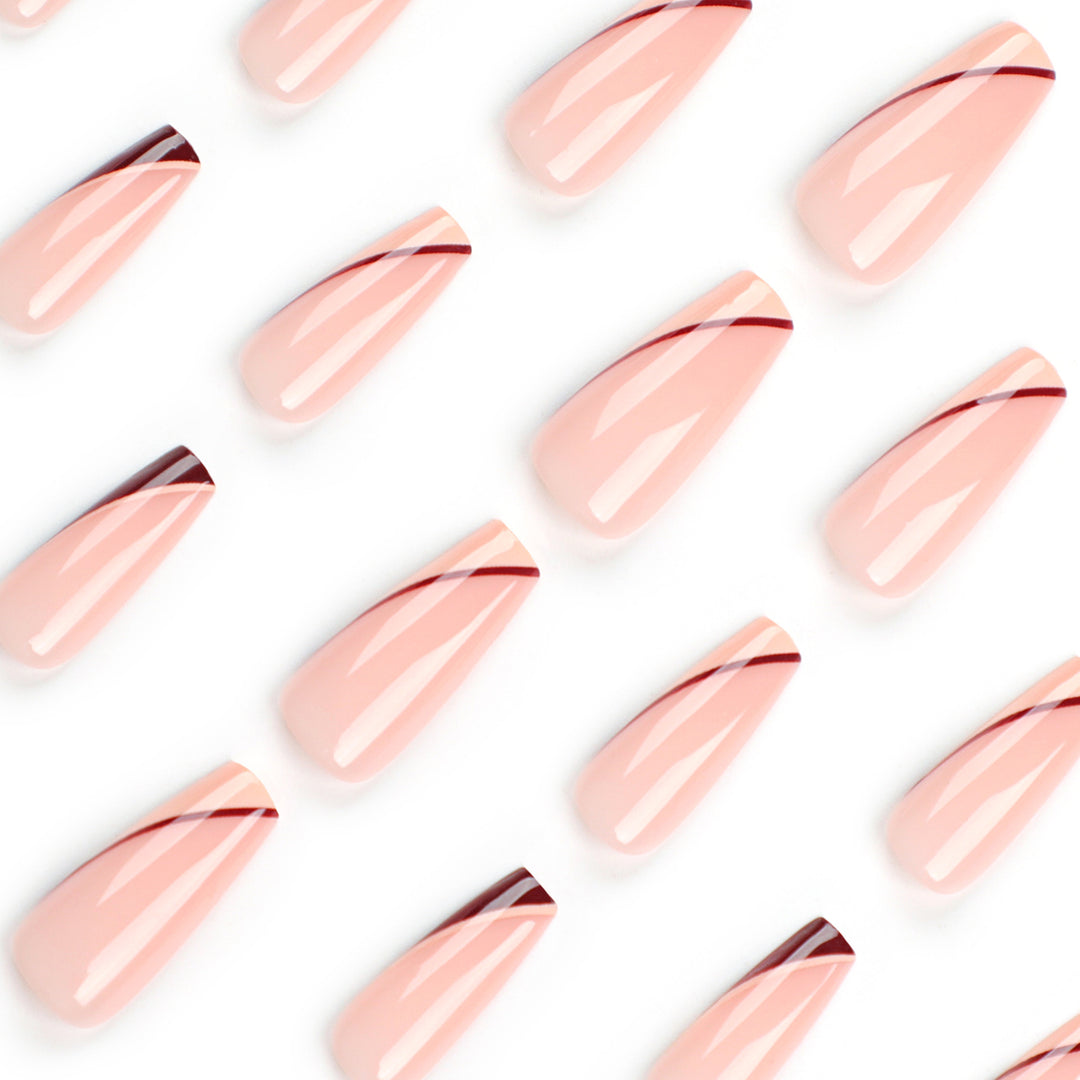 Artful stiletto nails with elegant gradient and geometric accents Stornfield
