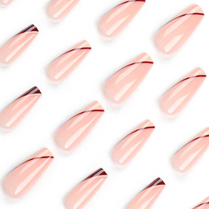 Artful stiletto nails with elegant gradient and geometric accents Stornfield