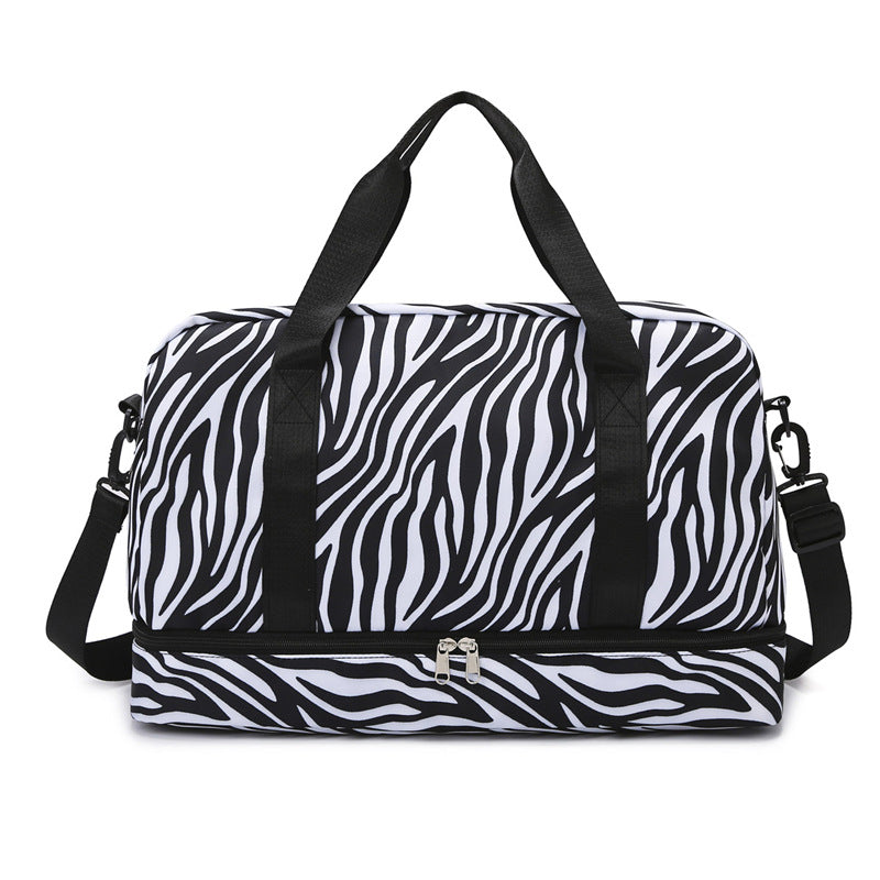 Stylish Zebra Print Travel Duffel