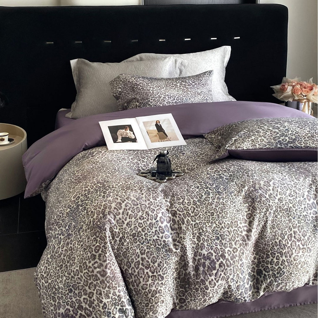 Luxury Reversible Paisley Cotton Sateen Duvet Cover Set