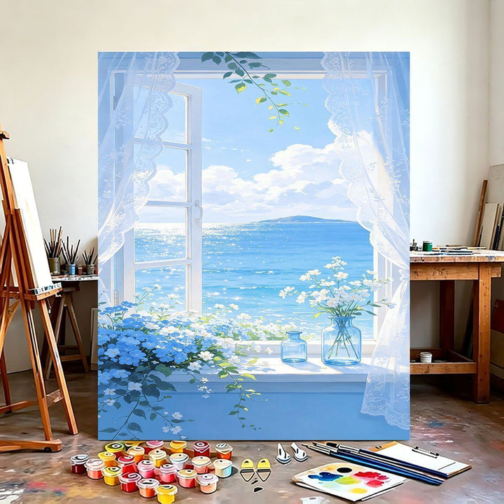 Scenic Coastal View Canvas Art Print Stornfield