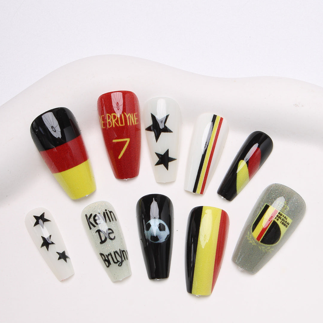 Sports-Themed Press-On Nail Art Stornfield