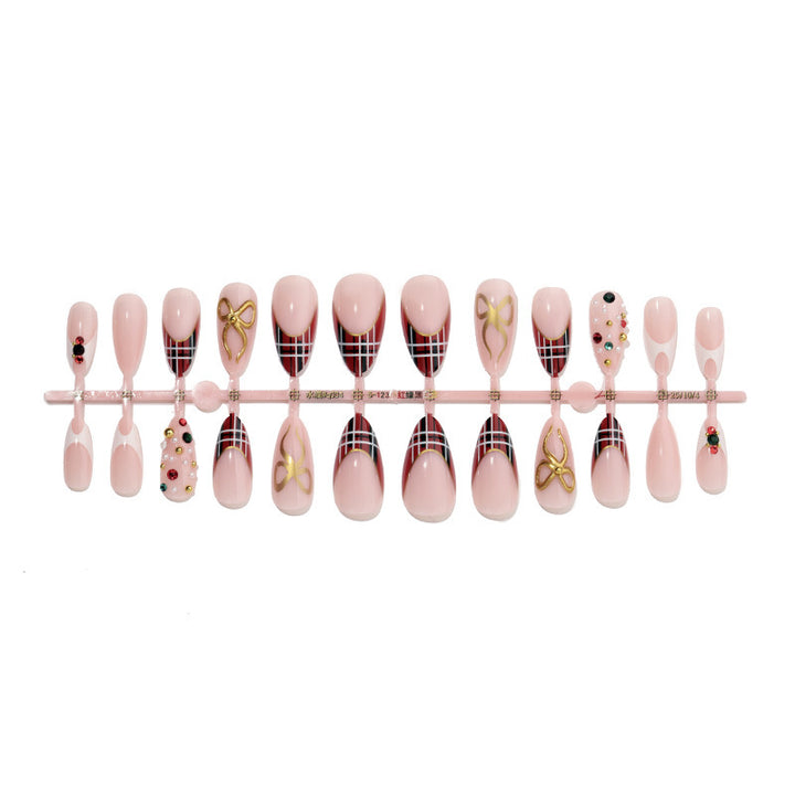 Acrylic nail set with luxurious decorations Stornfield