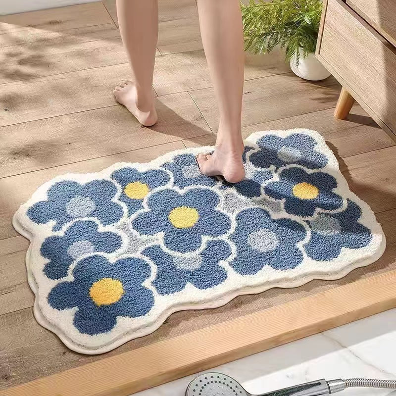 Decorative Bath Mat with Inspirational Text