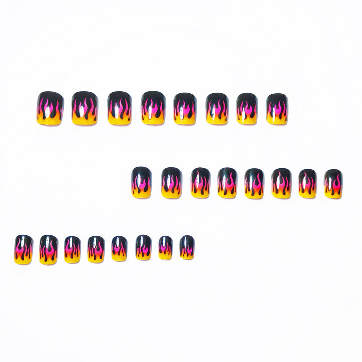 Creative Art Nails with Flame Design Stornfield