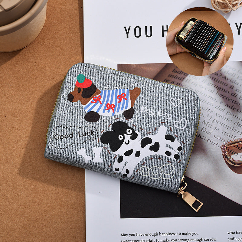 Zip-Around Denim Heart Coin Wallet Stornfield