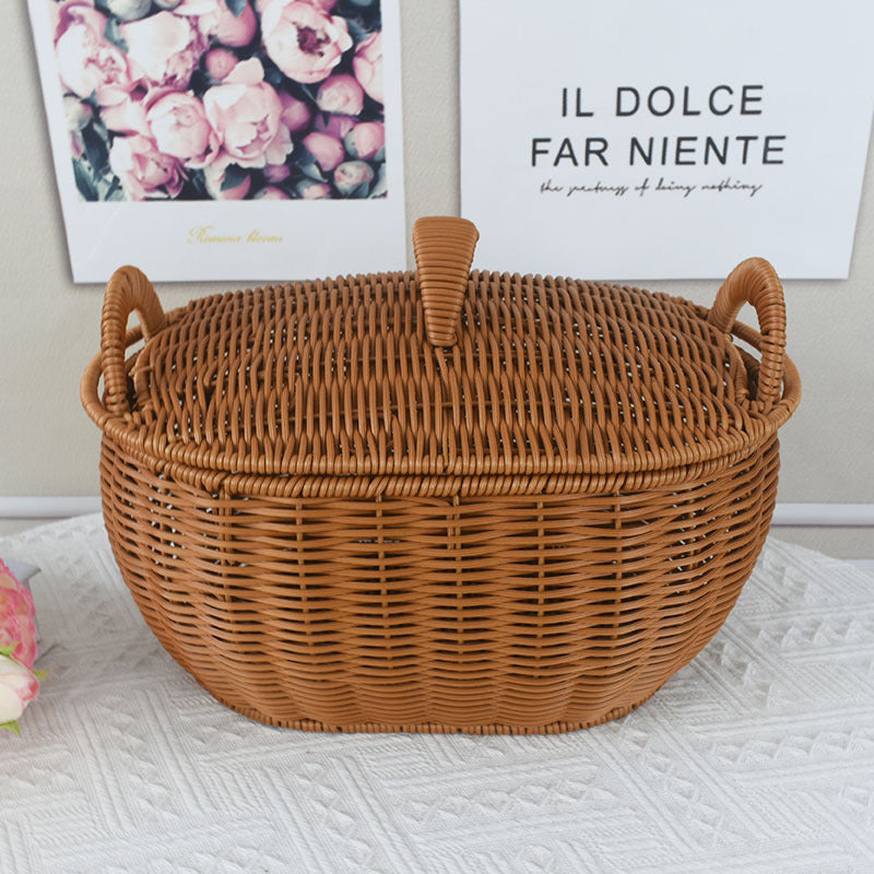 Handwoven Wicker Storage Basket Stornfield