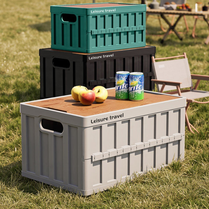 Unisex practical storage box with wooden lid Stornfield