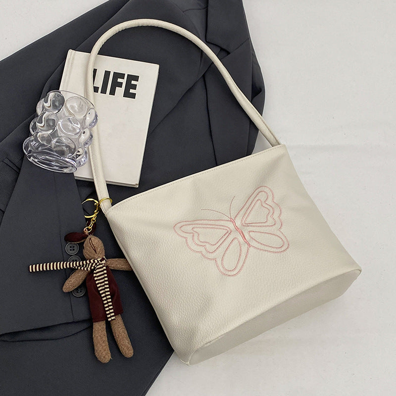 Butterfly Embroidered Tote Bag