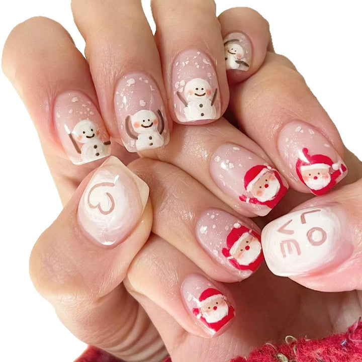 Festive artificial nail set with Christmas design Stornfield