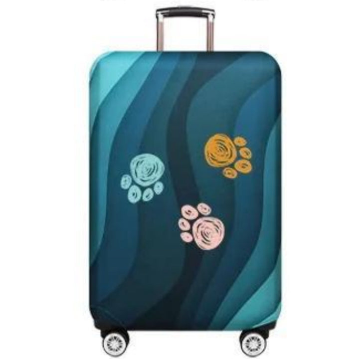 Women's hard-shell suitcase with playful paw print pattern Stornfield